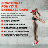 Ponytail Hat - Red