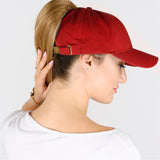 Ponytail Hat - Red