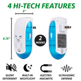 4 Pack Ultrasonic Pest Repeller