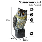 Realistic Owl Scarecrow – Garden Owl Animal Repellent Livin' Well 
