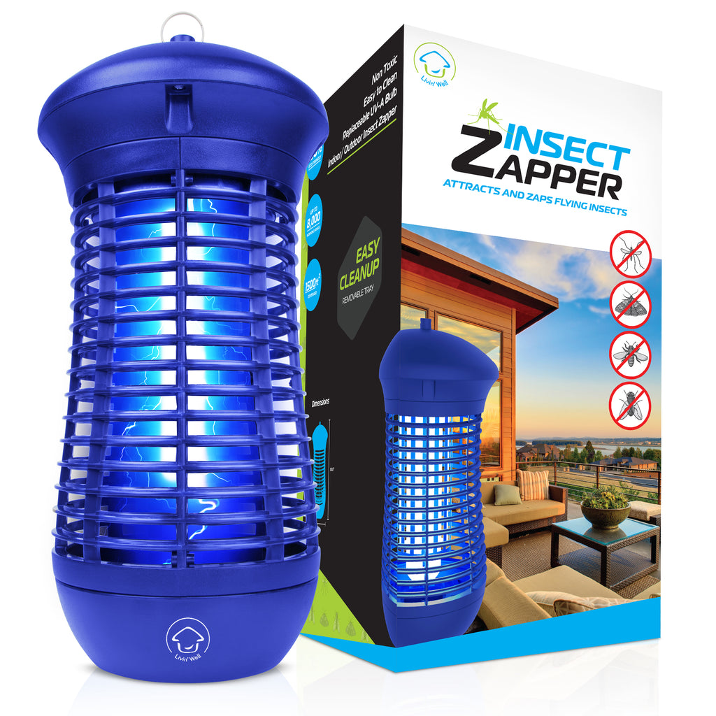 Livin' Well Bug Zapper Indoor Outdoor - Blue – Livin' Well